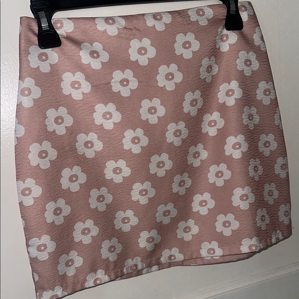 Floral Pink Mini Skirt